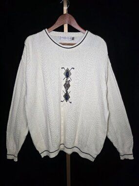 Vintage Men's Shenandoah Embroidered Golf Sweater XL
